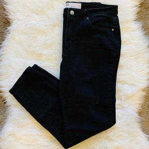 RSQ Black Distressed Cali High Rise Anke Jeans